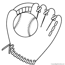 More 100 coloring pages from interesting coloring pages category. Baseball Glove And Ball Coloring Page Sports