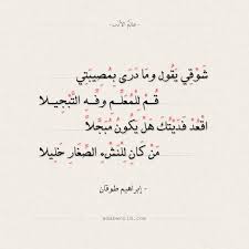 شعر إبراهيم طوقان شوقي يقول وما درى بمصيبتي عالم الأدب Math Arabic Calligraphy Math Equations