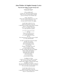 Alan walker & sophia somajo lyrics. Alan Walker Sophia Somajo Diamon Heart Recorded Music Songs