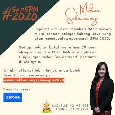 Adun n.31 subang jaya | state assemblywoman for n.31 subang jaya. Michelle Ng On Twitter Spm Students We Hear Your Struggles My Office Has Launched A Micro Scholarship In Collaboration With Https T Co N7yi4amvsd The First On Demand Video Tutoring App In Malaysia Https T Co 5gaectu6ud