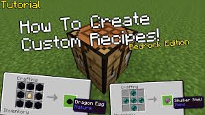 How To Create Custom Recipes On Minecraft Bedrock Edition Tutorial Youtube