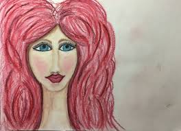 First Attempt At Using Oil Pastels While Practicing Learning How To Draw Faces Not Bad For My First Attempt And For Not Rea Face Drawing Oil Pastel Drawings