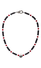 Jewelry Design Single Strand Necklace With Porcelain Bead Riverstone Gemstone Beads And Czech Glass Dru Etsy Earrings Single Strand Necklaces Beaded Jewelry