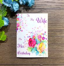 Beautiful Flowers For Her Birthday For My Wife On Her Birthday Beautiful Flower Happy Birthday Comfort Cards Greeting Cards Handmade Happy Birthday Greeting Card Simple Cards Handmade