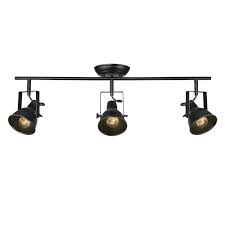 Lnc 28 In 3 Light Black Modern Ceiling Bar Track Lighting Kit A03159 The Home Depot Track Lighting Kits Industrial Track Lighting Black Track Lighting