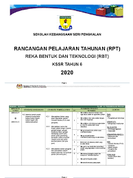 Rpt tahun 6 2021 merupakan rancangan pengajaran tahunan bagi murid tahun 2. Rpt Rbt Thn 6