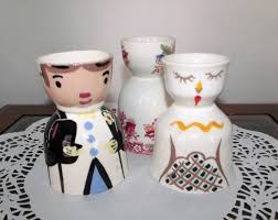 Pin On Egg Cups Chicken Theme Egg Cups Rooster Egg Cups Figural Egg Cups