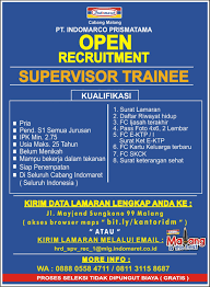 We did not find results for: Lowongan Kerja Pt Indomarco Prismatama Cabang Malang Arayananews Com