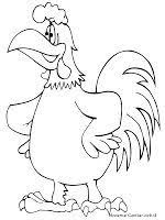 Mewarnai Gambar Kartun Ayam Jantan Warna Ayam Gambar