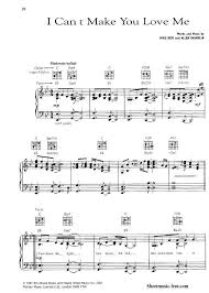L Is For The Way You Look At Me Sheet Music I Can T Make You Love Me Sheet Music George Michael In 2020 Lyrics And Chords George Michael Sheet Music