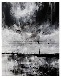 Abstract Black And White Landscape Painting Unattributed Landscape Art Landscape Artist Art