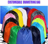 Custom Logo Plain Polyester Drawstring Bag Friendly Nylon ...