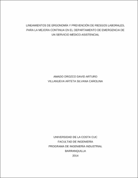 De la gerencia de gestión integrada de santiago de compostela. Lineamientos De Ergonomia Y Prevencion De Riesgos Laborales Para La Mejora Continua En El Departamento De Emergencia De Un Se