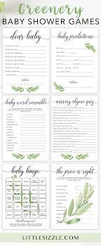 Printable Baby Shower Games Green Leaves Green Baby Shower Baby Shower Vintage Baby Shower Game Gifts