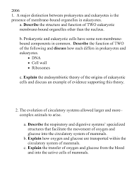 Does animal cell have non membrane bound organelles. Practice Frqs