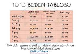 tutu beden olcusu etek
