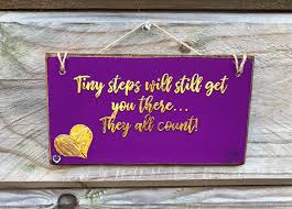 Healthy Mind Inspirational Quote Wooden Plaque Tiny Steps Etsy Inspirational Quotes Healthy Mind Quotes Quote Plaques