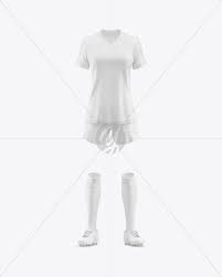 Download Women S Football Kit Mockup Front View In Apparel Mockups On Yellow Images Object Mockups