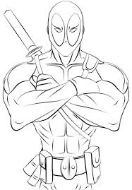 Supercoloring.com is a super fun for all ages: Easy Deadpool Coloring Pages To Print For Kids Printable Free Ecolorings Info