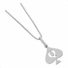 Colar Dama Rainha Espadas Hotwife Cuckold Prata 925 Legítima