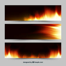Looking for youtube banner templates and youtube channel art? Realistic Fire Banner Free Vector On Freepik