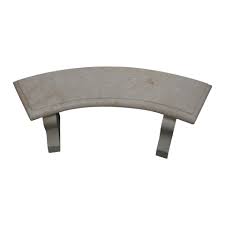 Garden bench park bench metal bench outdoor benches patio yard bench floral rose. White Limestone Curved Garden Bench Pisa Stone