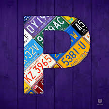 Letter p design with pine tree on topvector illustration. Letter P Alphabet Vintage License Plate Art Mixed Media By Design Turnpike Fine Art America
