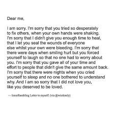 Don't forget to confirm subscription in your email. Dear Me I Am Sorry Via Facebook On We Heart It