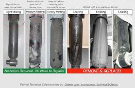 shock absorber inspection misting versus leaking the