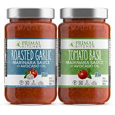 No dairy alfredo sauce, roasted garlic. Amazon Com Primal Kitchen Marinara Tomato Sauce 2 Pack Whole 30 Approved 1 Tomato Basil 1 Roasted Garlic Grocery Gourmet Food