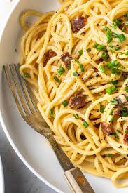 Resepi spaghetti carbonara mushroom (yummy!!) spaghetti carbonara ialah pasta yang dihidangkan bersama sos yang berasaskan telur, keju, dan daging. Creamy Pasta Carbonara Recipe Dairy Free Simply Whisked