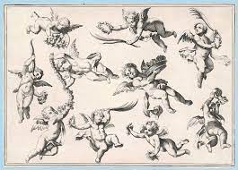 Here presented 54+ cherub drawing images for free to download, print or share. A Selection Of Cherubs In Various Drawing By Mary Evans Picture Library