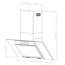 Balzac 60 Hotte Aspirante 60cm 210w 640m H Led Tactile Inox Verre