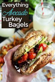 Everything Avocado Turkey Bagel Sandwich Bagel Sandwich Bagel Sandwich Lunch Sandwich Wraps Recipes