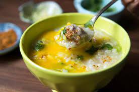 Thai Rice Soup With Pork Cilantro Meatballs By Julia Moskin Nyt Cooking Chicken Meatball Soup Recipes