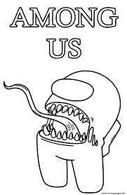 1) download the pdf that comes to your email after purchase 2) save the pdf to your computer 3) print and color the pdf as many times as you like! Among Us With Elastic Tongue Coloring Pages Printable