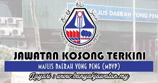 Majlis daerah yong peng (mdyp) merupakan pihak berkuasa tempatan (pbt) yang mengurus serta mentadbir kawasan yong peng di johor, malaysia. Jawatan Kosong Di Majlis Daerah Yong Peng Mdyp 11 February2018 Kerja Kosong 2020 Jawatan Kosong Kerajaan 2020