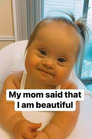 My mom says I am beautiful. And she's right. Because beauty is not only in  shiny hair or bright eyes. It's in the laughter that bubbles up without  reason, in the glance