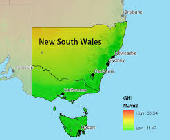 New south wales is know all over the world for popular destinations and attractions such as sydney, the opera house, fantastic beaches and the blue mountains. New South Wales Aus Solar Map Green Power Labs