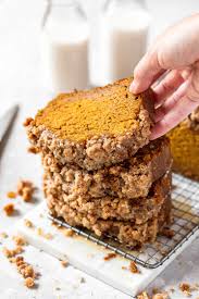 In a medium mixing bowl, stir together flour, baking powder, salt, baking soda, and pumpkin pie spice. Moist Pumpkin Bread With Streusel Topping And Maple Glaze