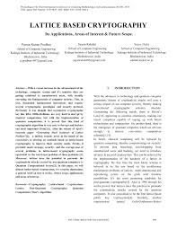 Enforce field level encryption schema. Pdf Lattice Based Cryptography Its Applications Areas Of Interest Future Scope