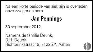 Hij is 74 jaar geworden. Jan Pennings 30 09 2012 Overlijdensbericht En Condoleances Mensenlinq Nl