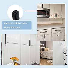 How to fit a cupboard handle. Goldenwarm Black Cabinet Pulls Kitchen Cabinet Handles Lsj12bk458 Square Drawer Handles Metal Bathroom Cabinet Hardware 18in 458mm Hole Centres 10 Pack Pricepulse