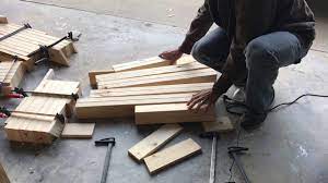 The first step is clamping your choice of table top onto the leg's wooden post and following your choice of the m12 bolt, mark the end of the usable thread. How To Make Table Legs Diy Youtube