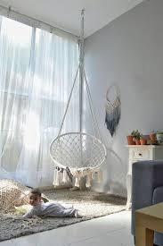 Macrame Hammock Swing Bohobedroom Hanging Chair Living Room Indoor Hammock Chair Indoor Chairs