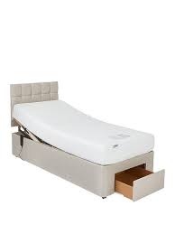 Choose from our single, double, or kingsize bed frames in wooden, iron, velvet or faux leather and update your kids bedroom with a new cabin bed or midsleeper. Mibed Rainford Memory Mattress Adjustable Bed With Storage Options Very Co Uk