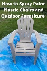 How To Spray Paint Plastic Chairs And Outdoor Furniture Adventure Mom Video Video Painting Plastic Chairs Painting Plastic Painted Outdoor Furniture