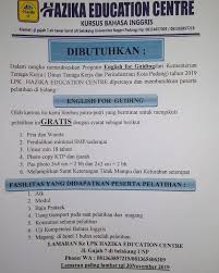 Kursus bahasa korea sangat diperlukan di era persaingan global saat ini, memiliki kemahiran berbahasa asing pasti akan memberikan banyak manfaat. Hazika Education Centre English For Guiding Let S Join Us Facebook