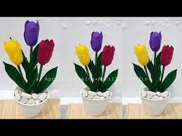 Diy Bunga Tulip Flanel Diy Bunga Hias Meja Flanel Youtube Bunga Tulip Bunga Hiasan Meja