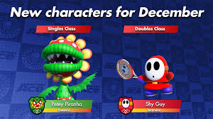 Players can unlock additional outfits and characters by participating in special online tournaments held by nintendo. Nintendo Uk Vs En Twitter New Characters Are Coming To Mariotennis Aces On 01 12 Petey Piranha Will Be Available In Singles Tournaments While Shy Guy Celebrates The Arrival Of The New